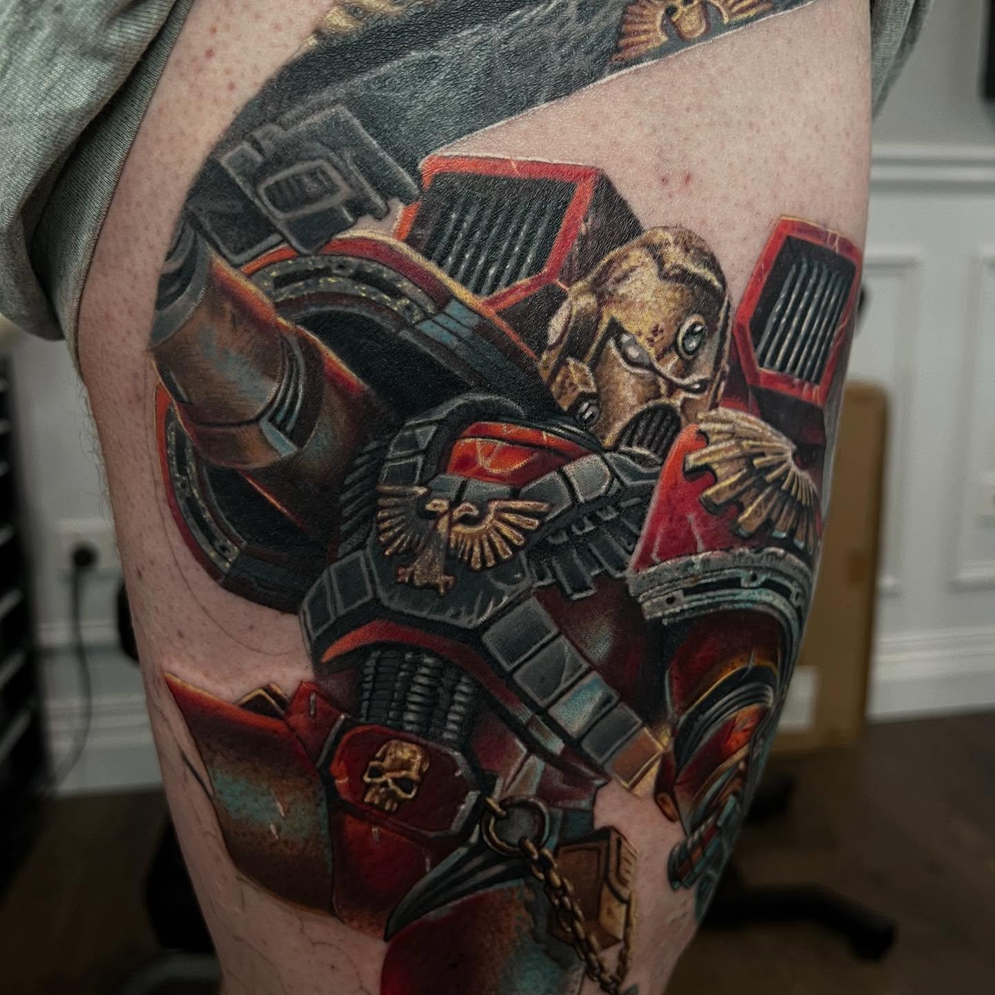 Detailed colour realism tattoo work by Independence Ink.