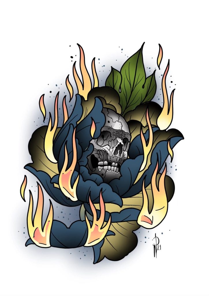 Skull Fire Design