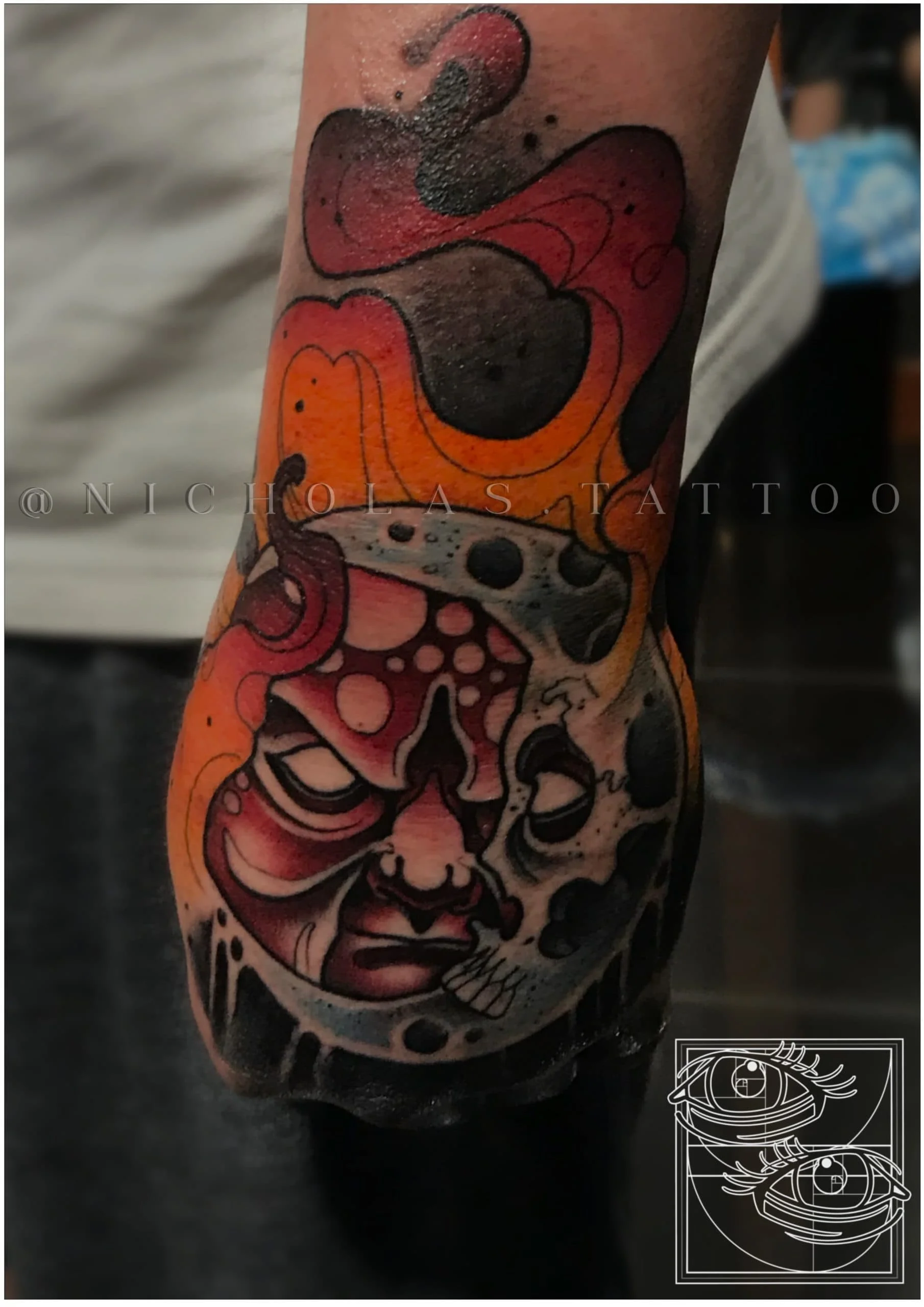 Skull Moon Tattoo