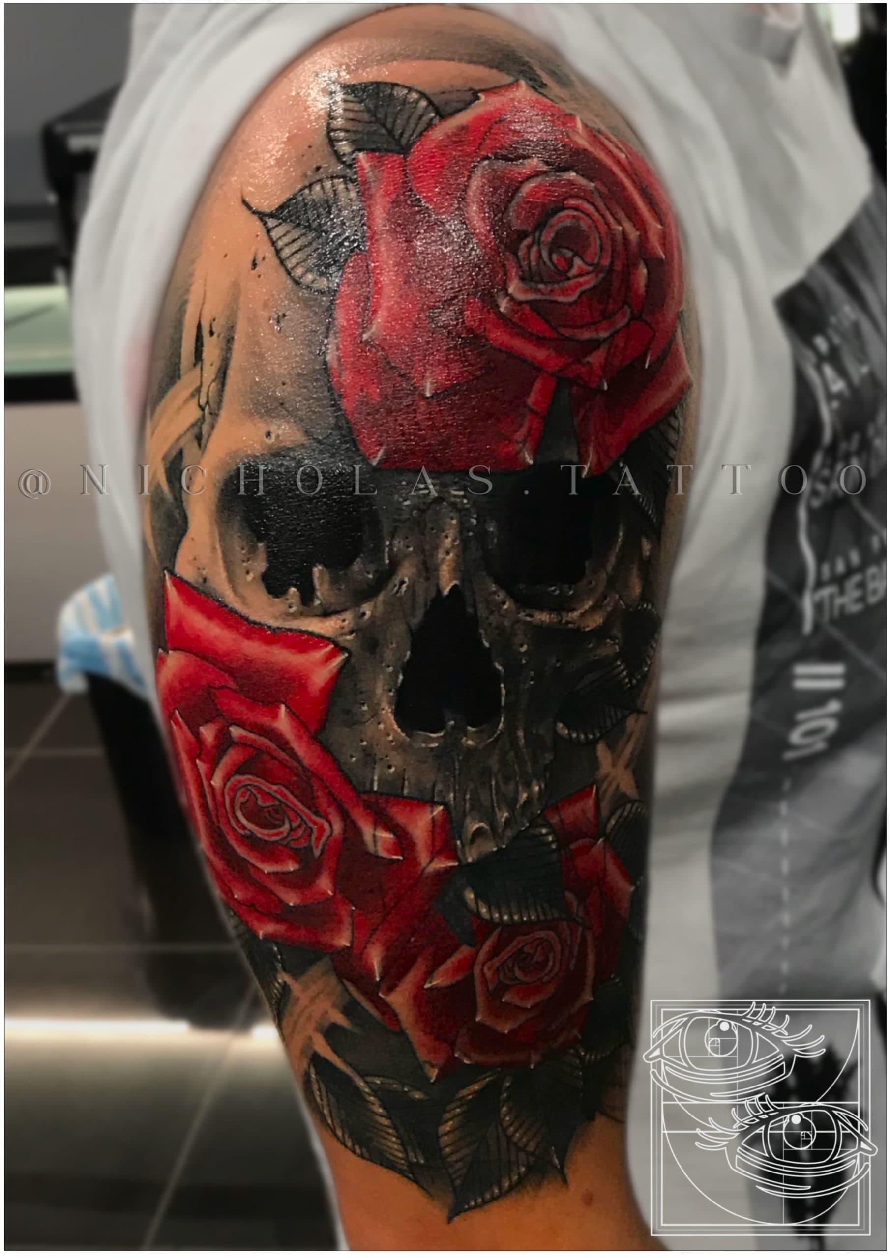 Skull Roses Tattoo