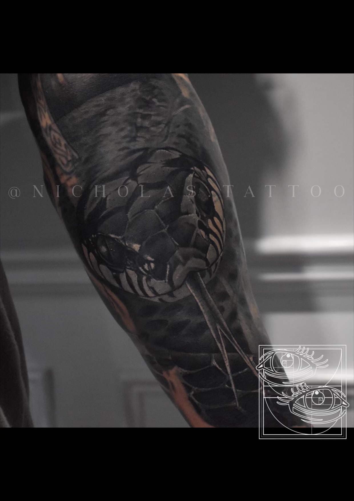 Snake Zoomed Tattoo