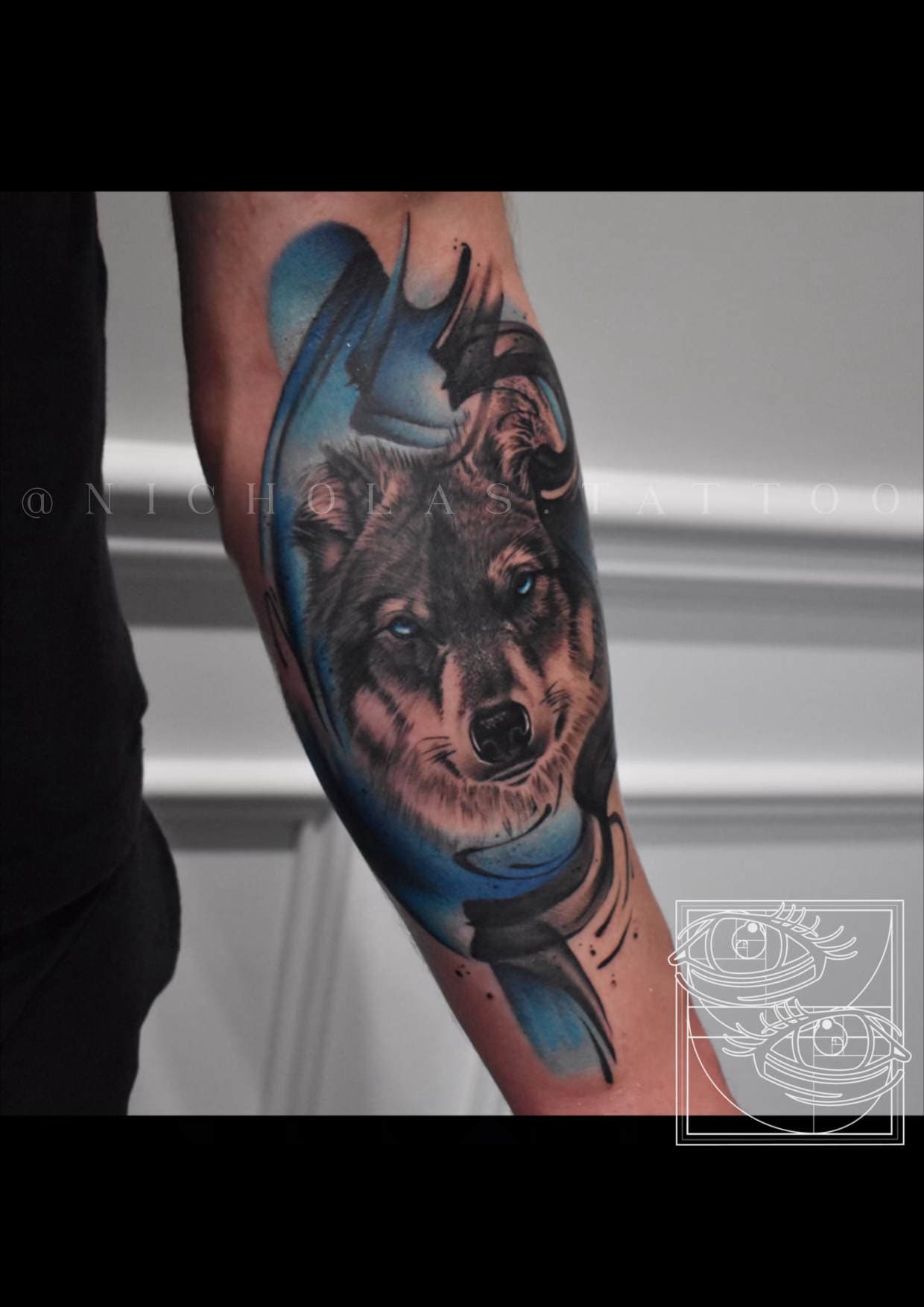 Wolf Colour Tattoo